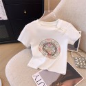 New summer girls T-shirt top short-sleeved baby base shirt