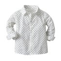 Children's new shirt cardigan polka dot lapel long sleeve spring shirt