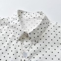 Children's new shirt cardigan polka dot lapel long sleeve spring shirt